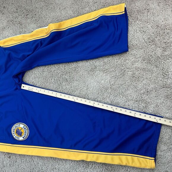 Vtg San Francisco Warriors Warmup Pants Mens 4XL Reebok HWC‎ Blue Drawstring ABA - Picture 10 of 13